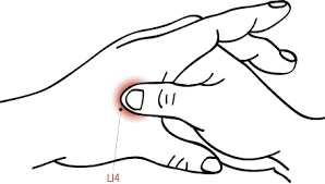 acupressure point LI4 for tension-type headaches