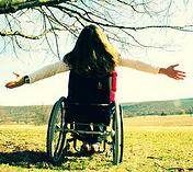 woman in a wheelchair