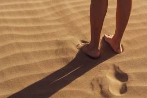 feet in the sand