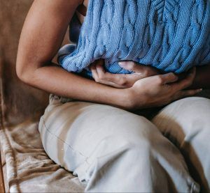abdominal pain, bloated stomach
