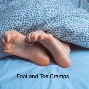 Dystonia can cause cramping in the feet and toes.