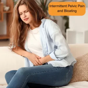 Lower pelvic pain and bloating can sometimes indicate ovarian cysts.