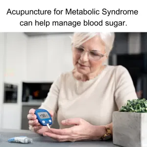woman checking her blood sugar monitor