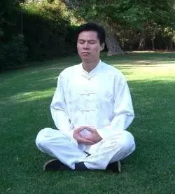 Dr. Tan meditating