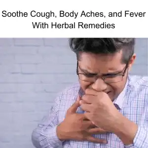 man coughing in distress, Chinese herbs can help relieve cough and fever