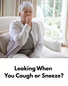 older woman coughing